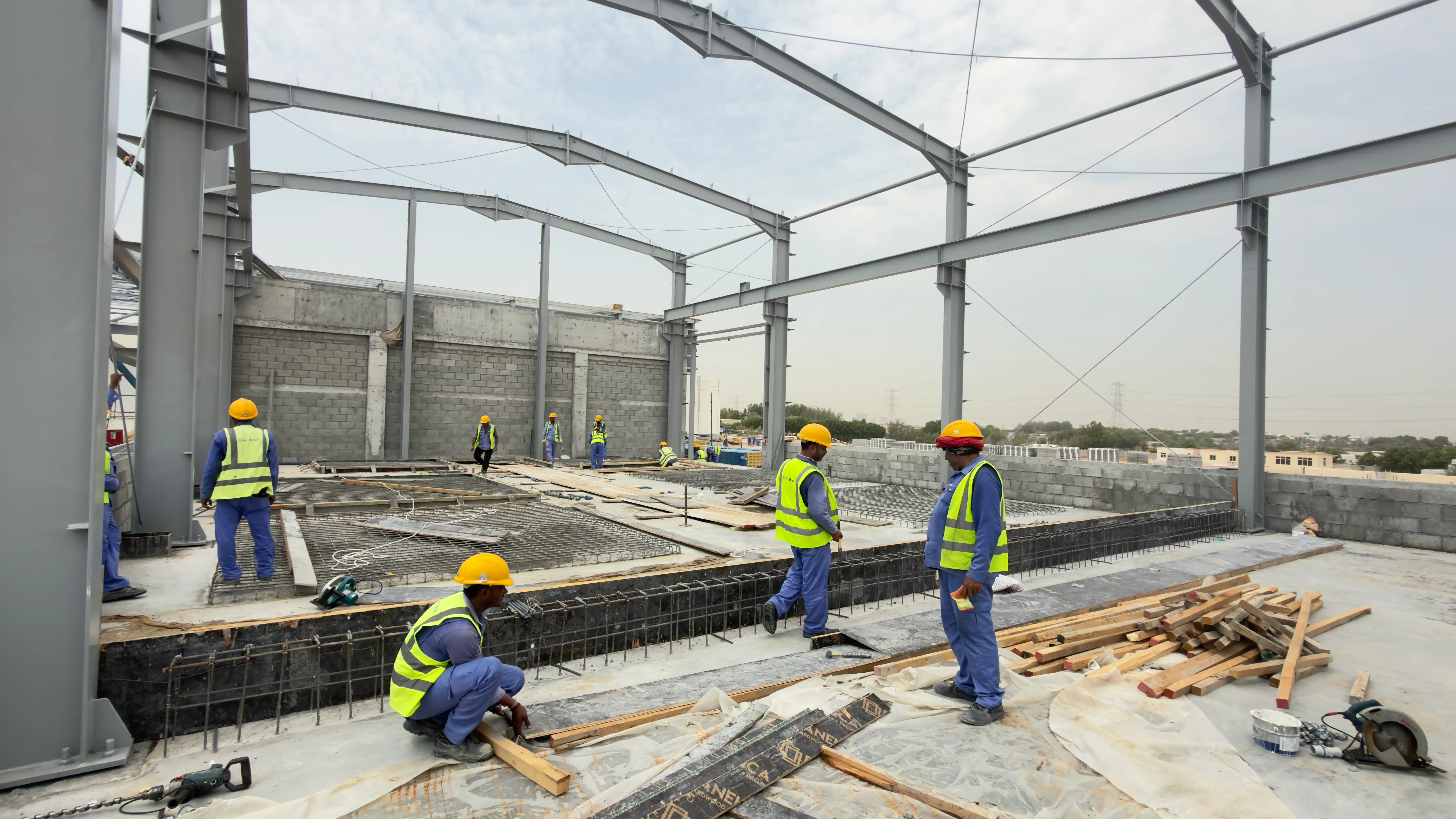 Al Badr Contracting & Civil Construction — active project site in the UAE