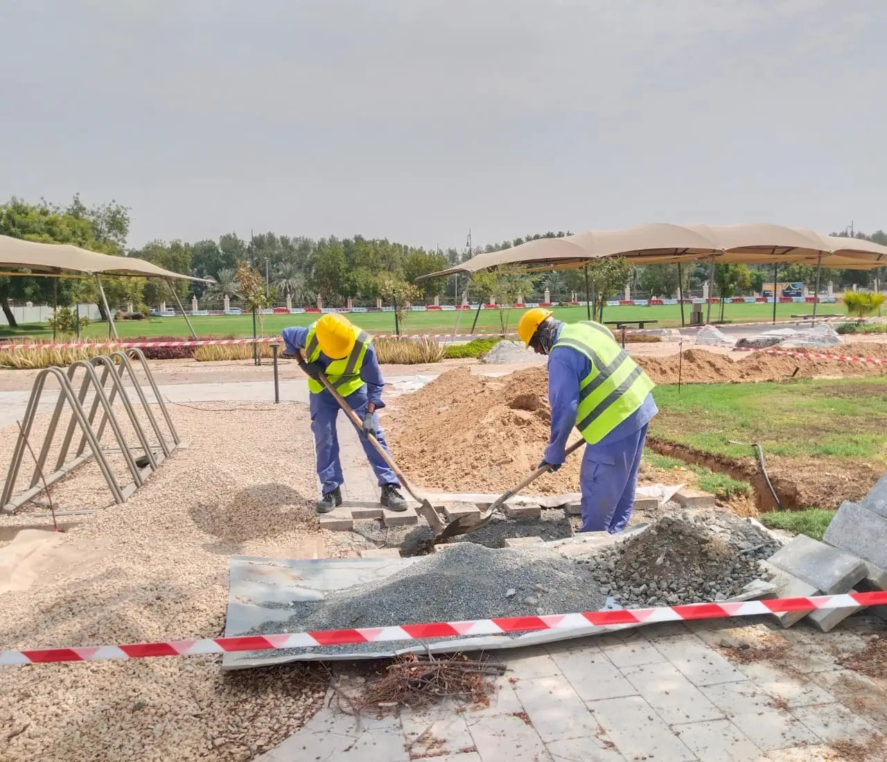 Al Badr Contracting & Civil Construction — active project site in the UAE
