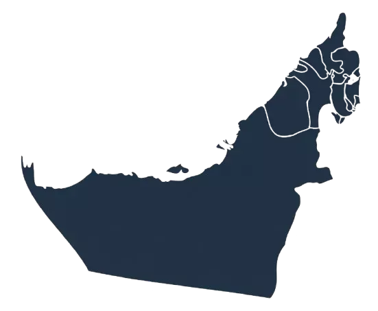 Map of the United Arab Emirates